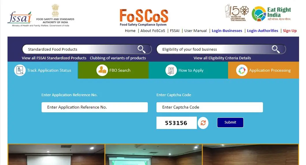 Food Safety and Compliance System FoSCoS Home Page